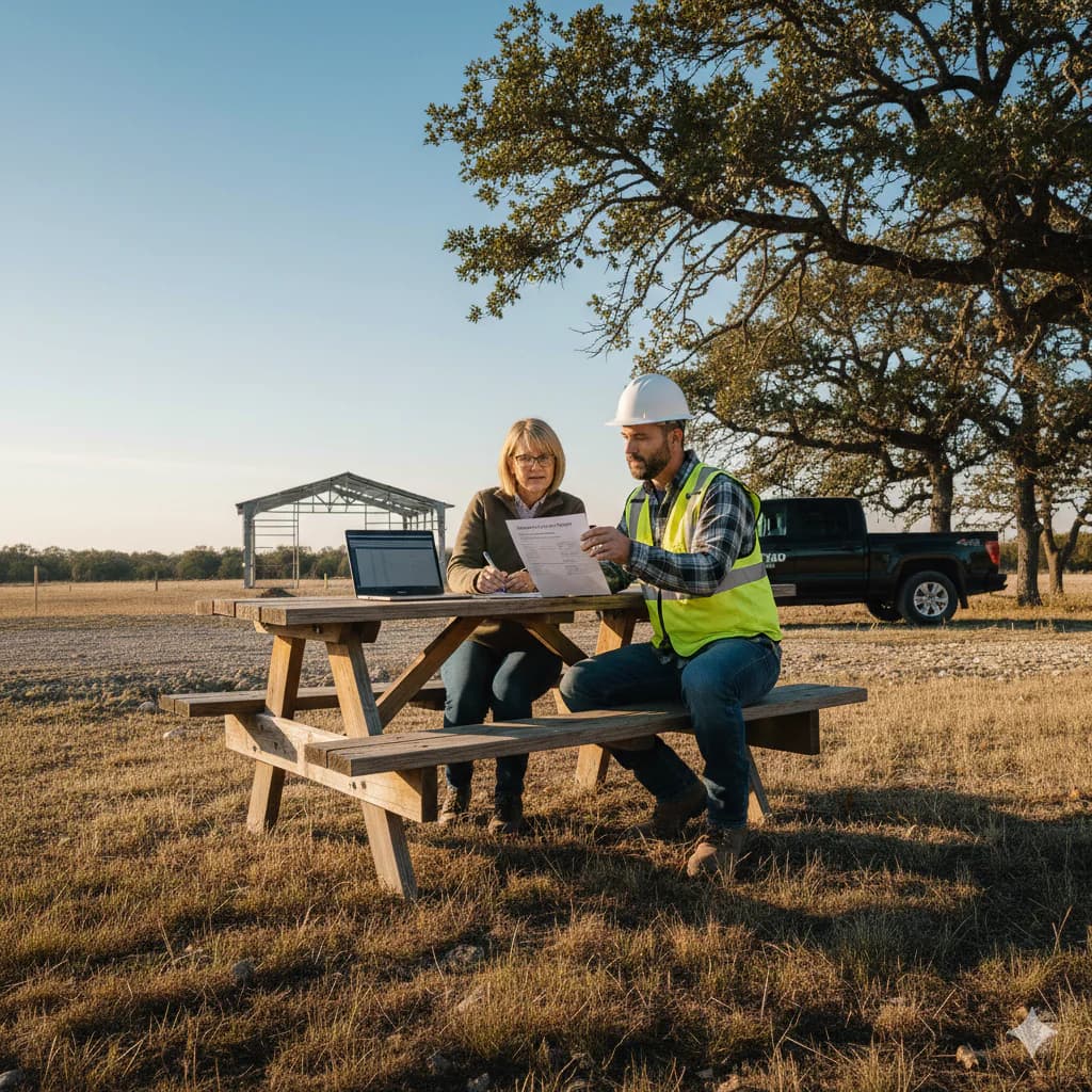 Detailed written steel building quote from Homestead Steel with transparent line-item pricing and no hidden fees